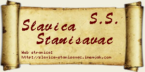Slavica Stanisavac vizit kartica